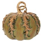 Πρασινη Αναγλυφη Πολυρεζιν Κολοκυθα 23Χ23Χ21.5Εκ Halloween