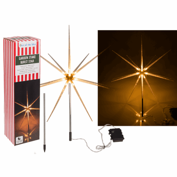 Αστέρι που ανάβει για τον κήπο, Αστέρι με 14 LED, IP44, ca. 51 x 95 cm,για 3 μπαταρίες (AA)