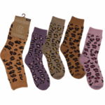 Γυναικείες πλεκτές κάλτσες, Λεοπάρ, μέγεθος 35 - 38, 4 χρώματα Χειμερινές