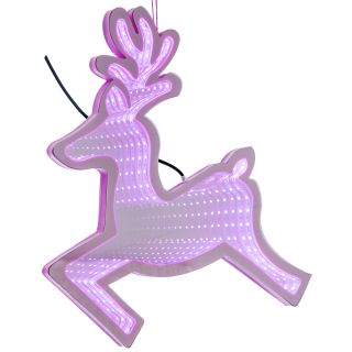 ΕΛΑΦΙ 3D LED 40ΕΚ ΡΟΖ ΡΕΥΜΑΤΟΣ CHRISTMAS