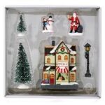 ΧΡ ΠΟΛΥΡΕΖΙΝ GIFT SHOP ΣΚΗΝΙΚΟ ΜΕ ΦΙΓΟΥΡΕΣ ΣΕΤ/6ΤΕΜ  10Χ7Χ13ΕΚ CHRISTMAS