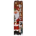 ΧΡ ΞΥΛΙΝΗ ΠΙΝΑΚΙΔΑ ΑΙ ΒΑΣΙΛΗΣ WELCOME ΜΕ ΦΩΣ 6LED 23X2X90EK CHRISTMAS