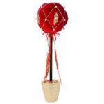 ΧΡ ΚΟΚΚΙΝΗ ΜΠΑΛΛΑ ΣΕ ΓΛΑΣΤΡΑ 22x22x68EK CHRISTMAS