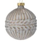 ΧΡ ANTIKE ΛΕΥΚΗ ΧΡΥΣΗ ΓΥΑΛΙΝΗ ΜΠΑΛΑ  8 ΕΚ ΣΕΤ/6 CHRISTMAS