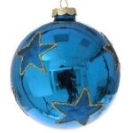 ΧΡ ΜΠΛΕ ΓΥΑΛΙΣΤΕΡΗ ΓΥΑΛΙΝΗ ΜΠΑΛΑ ΜΕ ΑΣΤΕΡΙΑ 10ΕΚ ΣΕΤ/4 CHRISTMAS