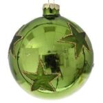 ΧΡ ΠΡΑΣΙΝΗ ΓΥΑΛΙΣΤΕΡΗ  ΓΥΑΛΙΝΗ ΜΠΑΛΑ ΜΕ ΑΣΤΕΡΙΑ 8ΕΚ ΣΕΤ/6 CHRISTMAS