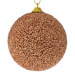ΧΡ ΡΟΖ ΧΡΥΣΟ GLITTER ΜΠΑΛΑ 8ΕΚ ΣΕΤ/6 CHRISTMAS