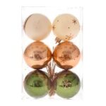 ΧΡ ΠΡΑΣΙΝΕΣ/ΚΡΕΜ/ΜΠΡΟΝΖΕ 6ΕΚ ΠΛΑΣΤΙΚΕΣ ΜΠΑΛΕΣ ΣΕΤ/6 6ΕΚ ΣΕ ΚΟΥΤΙ CHRISTMAS