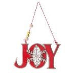 ΧΡ ΚΟΚΚΙΝΗ ΞΥΛΙΝΗ ΚΡΕΜΑΣΤΗ ΠΙΝΑΚΙΔΑ JOY 14Χ9ΕΚ CHRISTMAS