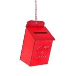 ΧΡ ΚΟΚΚΙΝΟ ΞΥΛΙΝΟ ΚΡΕΜΑΣΤΟ ΓΡΑΜΜΑΤΟΚΙΒΩΤΙΟ 9Χ6Χ13ΕΚ CHRISTMAS