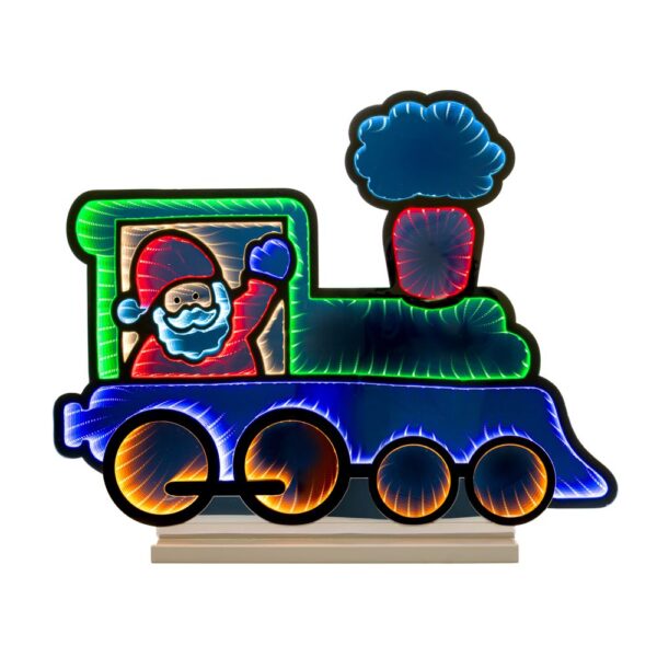 INFINITY ΦΩΤΙΖΟΜΕΝΟ ΤΡΕΝΑΚΙ 63Χ51ΕΚ ΔΙΠΛΗΣ ΟΨΗΣ ΣΕ ΞΥΛΙΝΗ ΒΑΣΗ CHRISTMAS