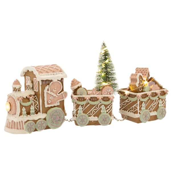 ΤΡΑΙΝΟ GINGERBREAD ΜΕ LED ΦΩΣ ΜΠΑΤΑΡΙΑΣ 28Χ7.5Χ15.5EK CHRISTMAS