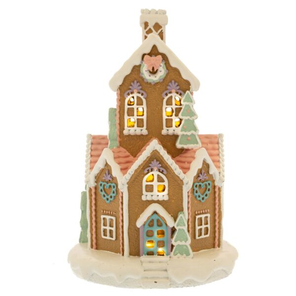ΣΠΙΤΙ GINGERBREND ΜΕ LED ΦΩΣ 14.5Χ14.5Χ23ΕΚ CHRISTMAS