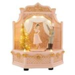 ΧΡ ΡΟΖ ΠΟΛΥΡΕΖΙΝ ΣΚΗΝΙΚΟ ΜΕ ΧΟΡΕΥΤΕΣ ΜΕ ΜΟΥΣΙΚΗ, ΚΙΝΗΣΗ ΚΑΙ LED ΦΩΣ 18Χ12.5Χ21ΕΚ CHRISTMAS