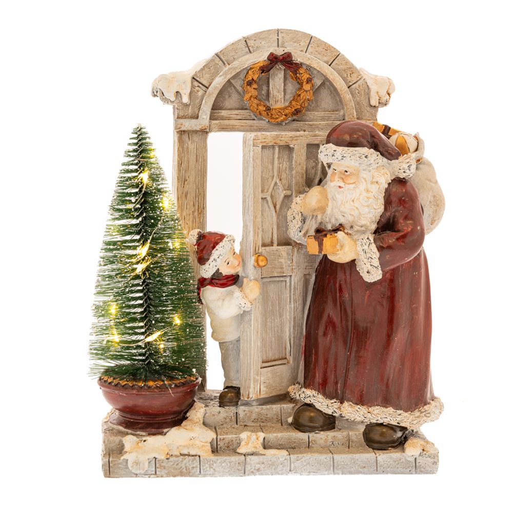 86361.jpg ΣΚΗΝΙΚΟ ΜΕ ΑΙ ΒΑΣΙΛΗ ΣΤΗΝ ΠΟΡΤΑ 18Χ8Χ22ΕΚ ME LED ΦΩΣ ΠΟΛΥΡΕΖΙΝ CHRISTMAS - Image 1