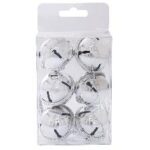 ΧΡ ΣΕΤ/6 ΑΣΗΜΙ ΜΕΤΑΛΛΙΚΑ ΚΟΥΔΟΥΝΑΚΙΑ 3.5 ΕΚ CHRISTMAS