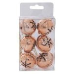 ΧΡ ΣΕΤ/6 ΜΠΡΟΝΖΕ ΜΕΤΑΛΛΙΚΑ ΚΟΥΔΟΥΝΑΚΙΑ 3.5 ΕΚ CHRISTMAS