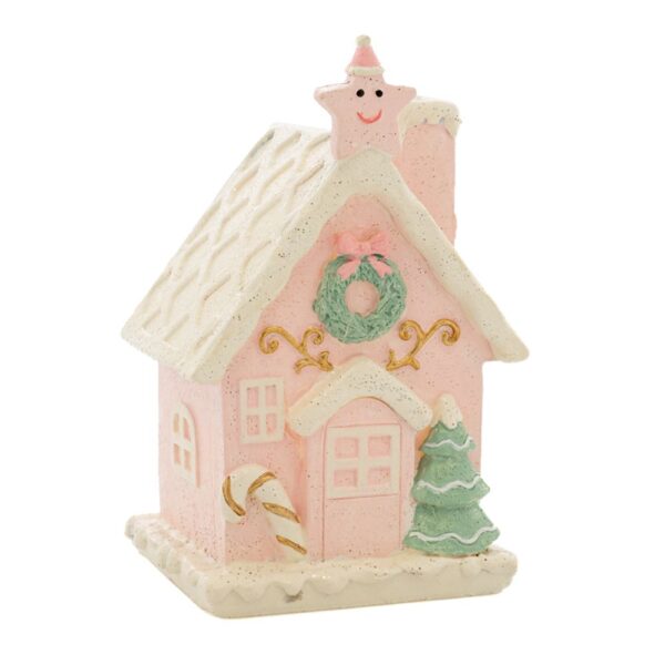 ΡΟΖ ΠΟΛΥΡΕΖΙΝ ΣΠΙΤΑΚΙ 9.5Χ8Χ15ΕΚ CHRISTMAS