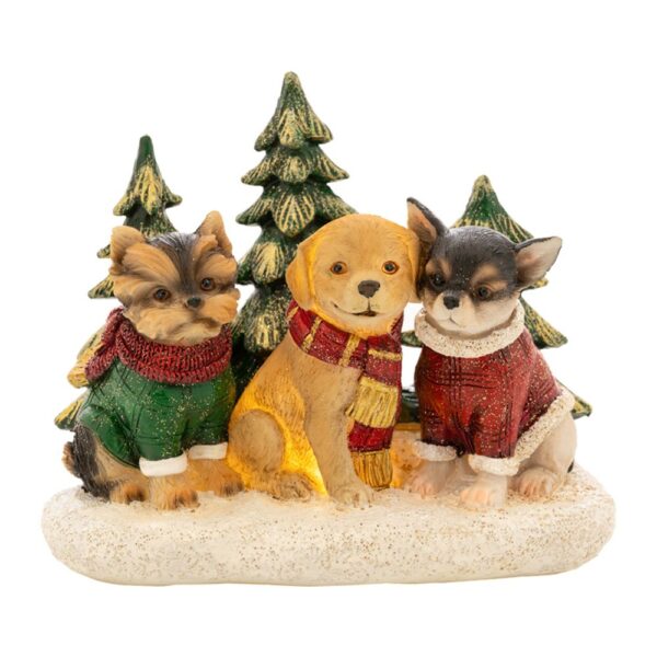 ΠΟΛΥΧΡΩΜΑ ΦΩΤΙΖΟΜΕΝΑ ΠΟΛΥΡΕΖΙΝ ΚΑΘΙΣΤΑ ΣΚΥΛΑΚΙΑ 16Χ10Χ13ΕΚ CHRISTMAS