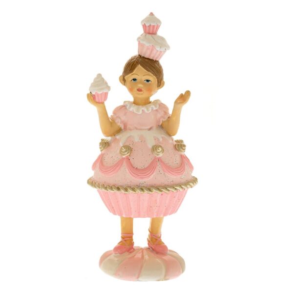 ΡΟΖ ΠΟΛΥΡΕΖΙΝ ΚΟΡΙΤΣΙ ΤΟΥΡΤΑ 7Χ7Χ16.5ΕΚ CHRISTMAS