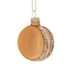 ΧΡ ΧΡΥΣΟ ΓΥΑΛΙΝΟ ΚΡΕΜΑΣΤΟ ΣΤΟΛΙΔΙ MACARON 5,5Χ6,5ΕΚ CHRISTMAS