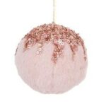 ΧΡ ΡΟΖ ΥΦΑΣΜΑΤΙΝΗ ΚΡΕΜΑΣΤΗ ΜΠΑΛΑ ΜΕ ΠΟΥΛΙΕΣ 10ΕΚ CHRISTMAS