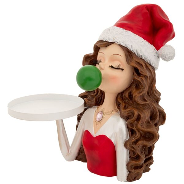 ΚΟΚΚΙΝΗ ΠΟΛΥΡΕΖΙΝ ΑΓΙΟΒΑΣΙΛΙΝΑ ΜΕ ΜΕΤΑΛΛΙΚΟ ΔΙΣΚΟ 21Χ17Χ23ΕΚ CHRISTMAS