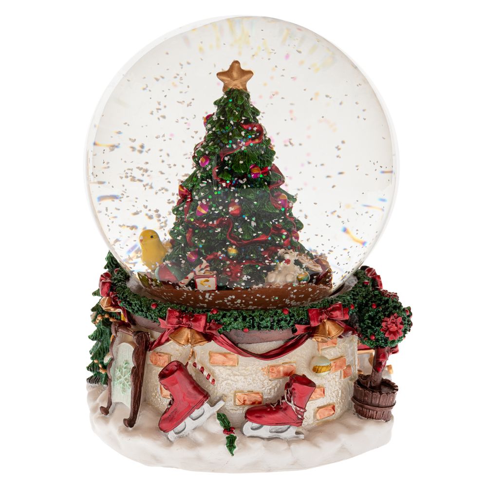 90516.jpg ΠΟΛΥΡΕΖΙΝ ΚΟΥΡΔΙΣΤΗ ΝΕΡΟΜΠΑΛΑ ΜΕ ΧΡΙΣΤΟΥΓΕΝΝΙΑΤΙΚΟ ΣΚΗΝΙΚΟ ΚΑΙ ΜΟΥΣΙΚΗ Φ13,5X16,5ΕΚ CHRISTMAS - Image 1