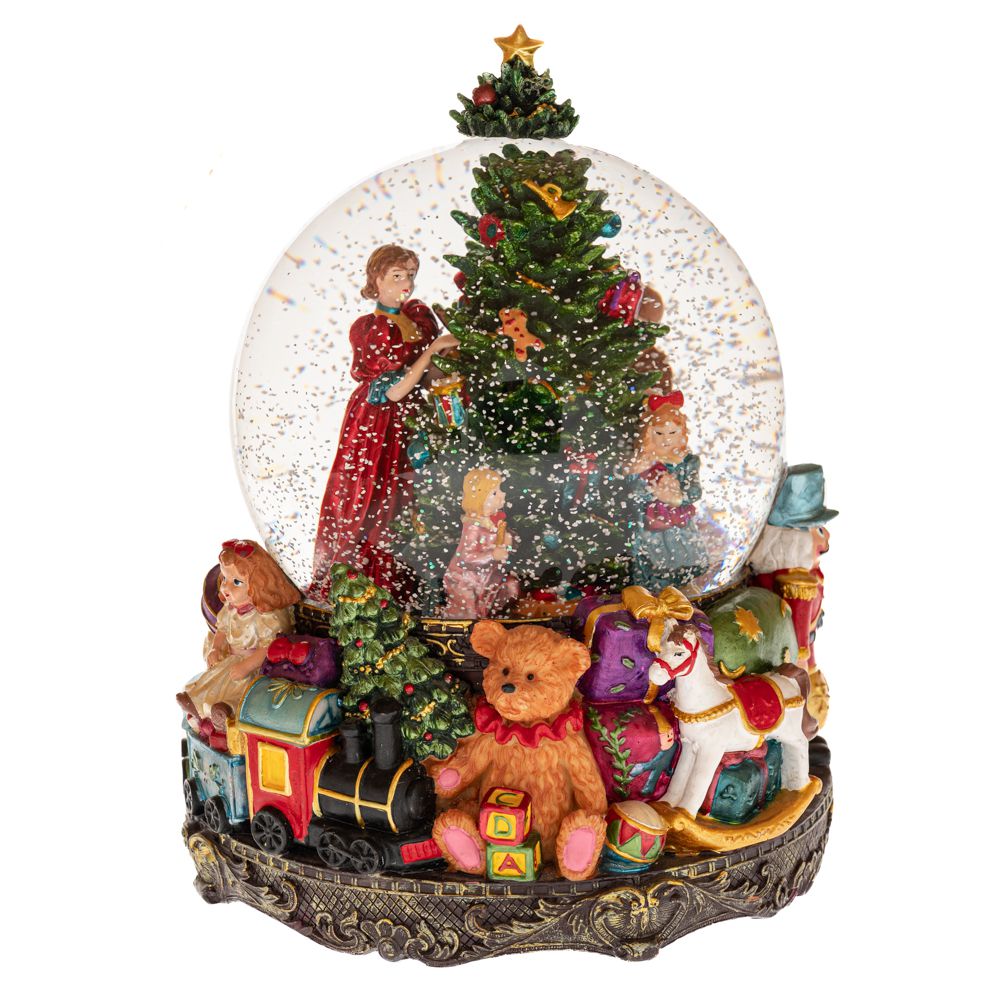 90520.jpg ΠΟΛΥΡΕΖΙΝ ΚΟΥΡΔΙΣΤΗ ΝΕΡΟΜΠΑΛΑ ΜΕ ΧΡΙΣΤΟΥΓΕΝΝΙΑΤΙΚΟ ΣΚΗΝΙΚΟ ΚΑΙ ΜΟΥΣΙΚΗ Φ18Χ23ΕΚ CHRISTMAS - Image 1