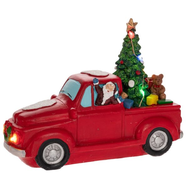 ΚΟΚΚΙΝΟ ΠΟΛΥΡΕΖΙΝ ΦΩΤΙΖΟΜΕΝΟ ΑΥΤΟΚΙΝΗΤΟ ΓΕΜΑΤΟ ΜΕ ΔΩΡΑ 18Χ7Χ14ΕΚ ΜΠΑΤΑΡΙΑΣ CHRISTMAS
