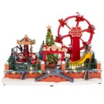 ΦΩΤΙΖΟΜΕΝΟ ΛΟΥΝΑ ΠΑΡΚ ΜΕ ΚΑΡΟΥΖΕΛ ΚΑΙ ΡΟΔΑ & ΚΙΝΗΣΗ 37Χ23Χ25ΕΚ ΡΕΥΜΑΤΟΣ CHRISTMAS