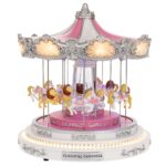 ΡΟΖ ΠΟΛΥΡΕΖΙΝ ΚΑΡΟΥΖΕΛ ΜΕ ΦΩΣ ΚΑΙ ΚΙΝΗΣΗ 30Χ30Χ36ΕΚ ΡΕΥΜΑΤΟΣ CHRISTMAS