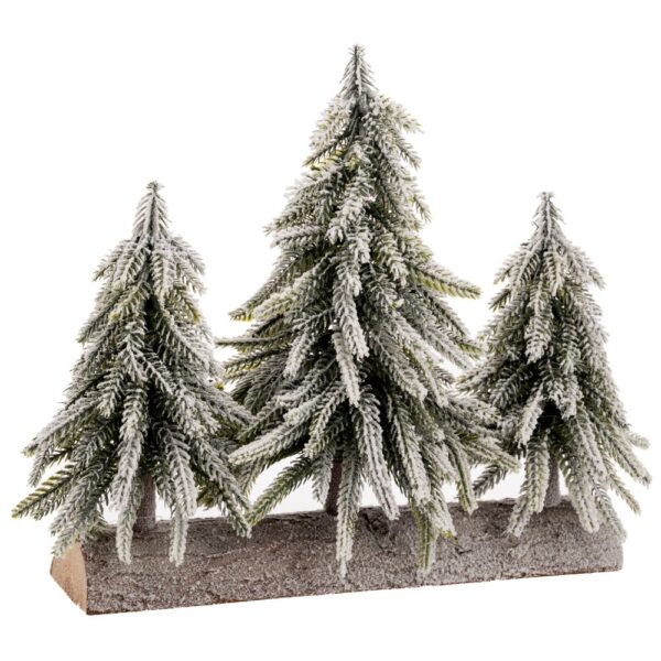 ΤΡΙΠΛΟ ΧΙΟΝΙΣΜΕΝΟ ΔΕΝΤΡΑΚΙ ΣΕ ΞΥΛΙΝΗ ΒΑΣΗ 28Χ26ΕΚ CHRISTMAS