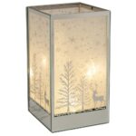 ΤΕΤΡΑΓΩΝΟ ΓΥΑΛΙΝΟ LED ΚΗΡΟΠΗΓΙΟ ΜΕ ΧΡΙΣΤ/ΝΙΚΟ ΣΚΗΝΙΚΟ 10Χ10Χ18ΕΚ ΜΠΑΤΑΡΙΑΣ CHRISTMAS