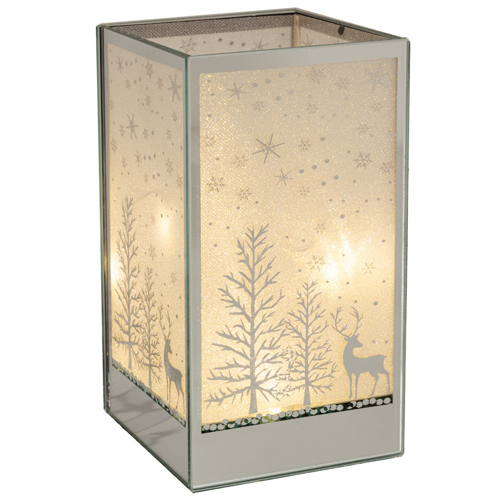 90877.jpg ΤΕΤΡΑΓΩΝΟ ΓΥΑΛΙΝΟ LED ΚΗΡΟΠΗΓΙΟ ΜΕ ΧΡΙΣΤ/ΝΙΚΟ ΣΚΗΝΙΚΟ 10Χ10Χ18ΕΚ ΜΠΑΤΑΡΙΑΣ CHRISTMAS - Image 1