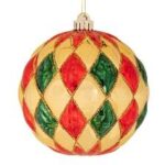 ΧΡ ΚΟΚΚΙΝΗ/ΠΡΑΣΙΝΗ ΓΥΑΛΙΣΤΕΡΗ ΠΛΑΣΤΙΚΗ ΜΠΑΛΑ ΜΕ ΣΧΕΔΙΟ 15ΕΚ CHRISTMAS