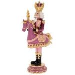 ΧΡ ΡΟΖ ΠΟΛΥΡΕΖΙΝ ΚΑΡΥΟΘΡΑΥΣΤΗΣ ΜΕ ΣΚΗΠΤΡΟ ΠΑΝΩ ΣΕ ΑΛΟΓΟ 19,5Χ9,5Χ33ΕΚ CHRISTMAS