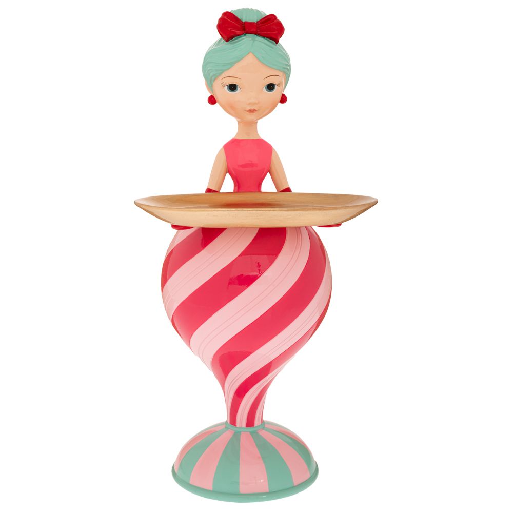 91170.jpg ΡΟΖ ΠΟΛΥΡΕΖΙΝ ΚΟΡΙΤΣΙ ΜΕ ΔΙΣΚΟ 21.5Χ19.5Χ45.5ΕΚ CHRISTMAS - Image 1