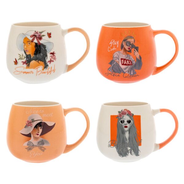 ΠΟΛΥΧΡΩΜΗ ΚΕΡΑΜΙΚΗ ΚΟΥΠΑ ΜΕ ΓΥΝΑΙΚΕΙΑ ΦΙΓΟΥΡΑ 8Χ8,5ΕΚ 4 ΣΧΕΔΙΑ ΚΑΙ ΧΡΩΜΑΤΑ DECO