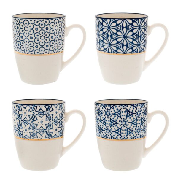 ΛΕΥΚΗ ΚΕΡΑΜΙΚΗ ΚΟΥΠΑ ΜΕ ΓΕΩΜΕΤΡΙΚΑ ΣΧΕΔΙΑ 8Χ10,5ΕΚ 4 ΣΧΕΔΙΑ DECO