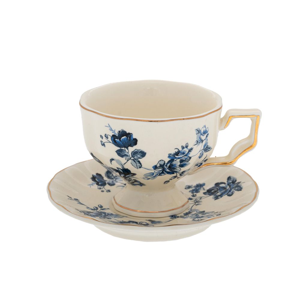 88878.jpg ΛΕΥΚΟ ΚΕΡΑΜΙΚΟ ΦΛΥΤΖΑΝΙ ΜΕ ΠΙΑΤΑΚΙ ΜΕ ΜΠΛΕ ΛΟΥΛΟΥΔΙΑ 80ml. DECO - Image 1