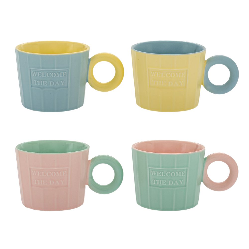 88883.jpg ΚΕΡΑΜΙΚΗ ΚΟΥΠΑ ΣΕ ΠΑΣΤΕΛ ΑΠΟΧΡΩΣΕΙΣ Φ10Χ8ΕΚ 4 ΣΧΕΔΙΑ DECO - Image 1