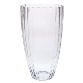 ΓΥΑΛΙΝΟ ΔΙΑΦΑΝΟ ΒΑΖΟ ΡΙΓΕ Φ 17Χ30 ΕΚ DECO