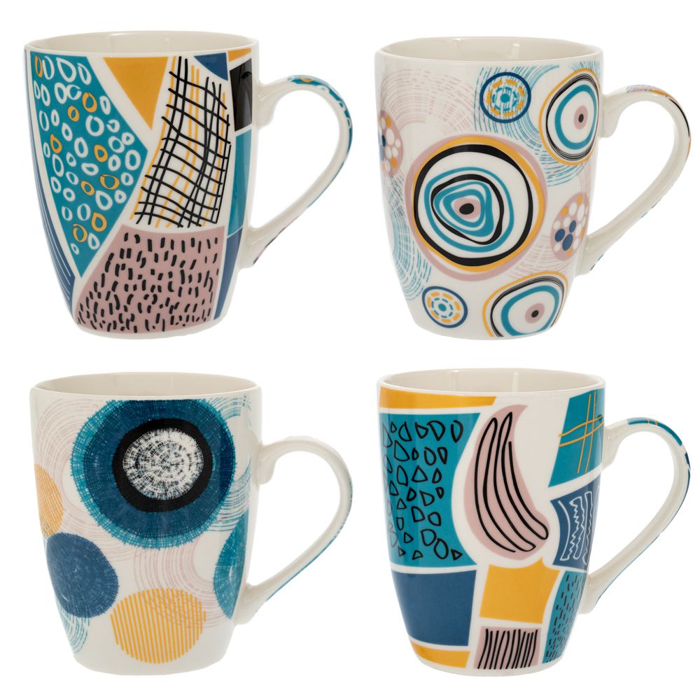 89936.jpg ΠΟΛΥΧΡΩΜΗ ΚΕΡΑΜΙΚΗ ΚΟΥΠΑ ΜΕ ΔΙΑΦΟΡΑ ΣΧΕΔΙΑ 350ML 4 ΣΧΕΔΙΑ DECO - Image 1