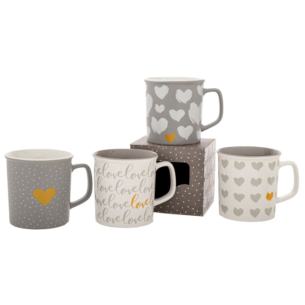 89968.jpg ΚΕΡΑΜΙΚΗ ΚΟΥΠΑ ΜΕ ΚΑΡΔΙΕΣ 400ML 4 ΣΧΕΔΙΑ DECO - Image 1