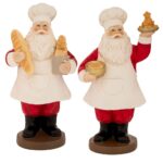 ΣΕΤ/2  ΦΙΓΟΥΡΑ ΑΓ. ΒΑΣΙΛΗ  ME ΚΕΡΑΣΜΑΤΑ 2 ΣΧΕΔΙΑ 13,5Χ10Χ24,5 12,5Χ9,5Χ24ΕΚ CHRISTMAS