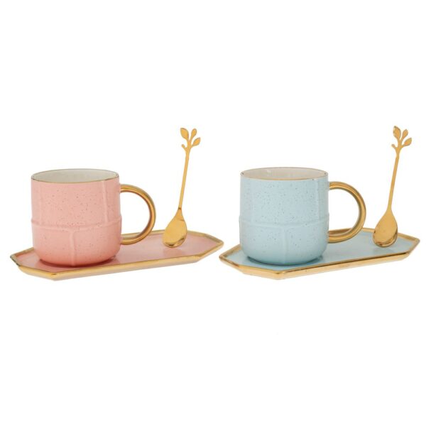 ΚΕΡΑΜΙΚΗ ΚΟΥΠΑ ΜΕ ΠΙΑΤΑΚΙ & ΚΟΥΤΑΛΑΚΙ 2 ΧΡΩΜΑΤΑ DECO