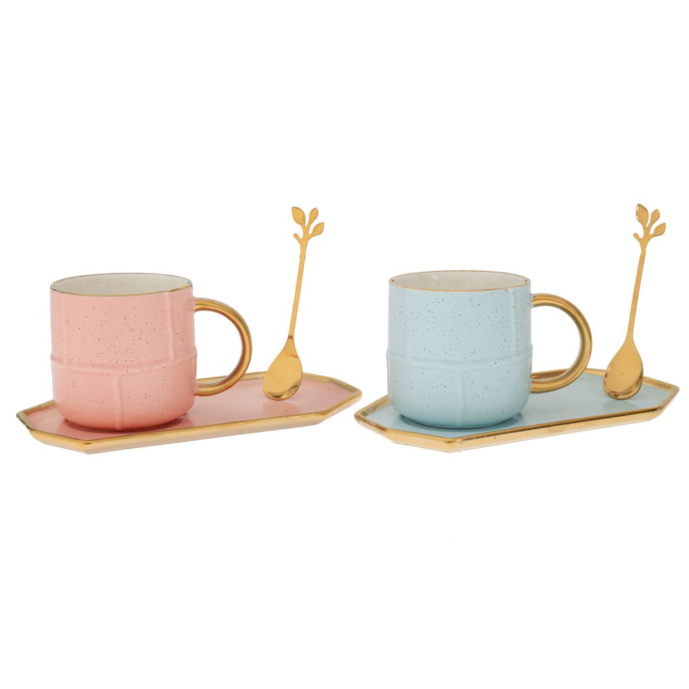 91491.jpg ΚΕΡΑΜΙΚΗ ΚΟΥΠΑ ΜΕ ΠΙΑΤΑΚΙ & ΚΟΥΤΑΛΑΚΙ 2 ΧΡΩΜΑΤΑ DECO - Image 1