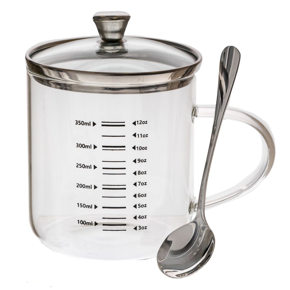 91492.jpg ΓΥΑΛΙΝΗ ΚΟΥΠΑ ΔΟΣΟΜΕΤΡΗΤΗΣ ΜΕ ΜΕΤΑΛΛΙΚΟ/ΓΥΑΛΙΝΟ ΚΑΠΑΚΙ Φ8Χ10ΕΚ DECO - Image 1