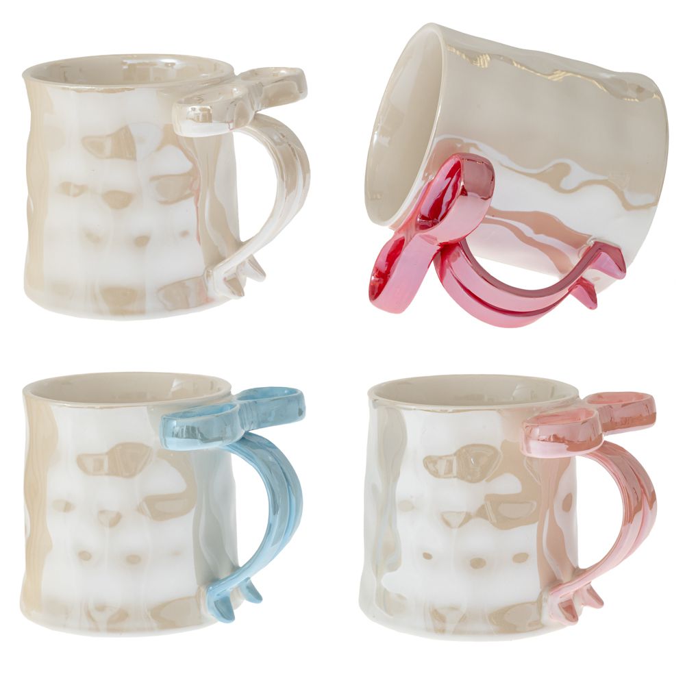 91494.jpg ΚΡΕΜ ΚΕΡΑΜΙΚΗ ΚΟΥΠΑ ΜΕ ΧΕΡΟΥΛΙ ΦΙΟΓΚΟ ΣΕ 4 ΧΡΩΜΑΤΑ DECO - Image 1